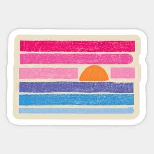 Vintage Sunset Sticker